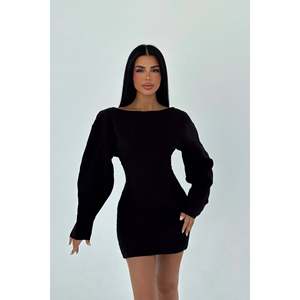 Robe longue noire élégante à motif floral, col carré, détail poche, style luxueux pour femme de bureau, idéale pour les sorties de jour et les soirées, du XS au 6XL - Product Image 3