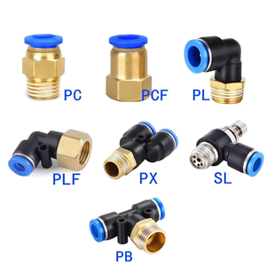 Raccord rapide pneumatique PCF PC PL SL <span class=keywords><strong>PB</strong></span> 4MM-12mm pour tuyau, raccord d'air 1/4" 1/8" 3/8" 1/2" BSPT, coupleur de tuyau à filetage mâle - Product Image 1