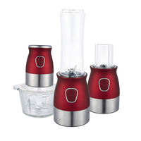 Mixer Blender Harga Pabrik Komersial, dengan Mangkuk Pemotong 2L Botol Juicer Penggiling Daging Pembuat Makanan Bayi 300W Prosesor Makanan