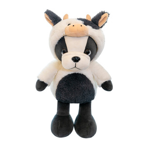 35cm Super Kawaii bouledogue français jouets en peluche canard singe lapin vache Crocodile Costumes cadeaux créatifs pour les enfants - Product Image 1