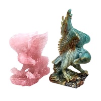 Vente en gros de quartz rose en cristal naturel Aigle Pierre de guérison Cristal Artisanal Sculptures uniques Aigle rose rose pour collection