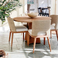 Chaise de salle à manger rembourrée style nordique pour restaurant et café, ensemble table et 4 chaises rustiques en bois de frêne massif, chaise pour événements et mariages pour hôtel