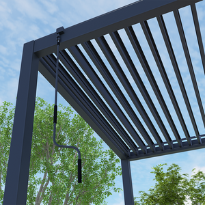 <span class=keywords><strong>Pergola</strong></span> bioclimatique en aluminium pour extérieur 3x3m, imperméable, gazebo de jardin, lames orientables, écran de terrasse, balcon - Product Image 5