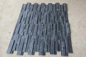 Pierres naturelles en ardoise noire, lot de 10, taille du bloc, largeur et bande étroite pour revêtement mural - Product Image 3