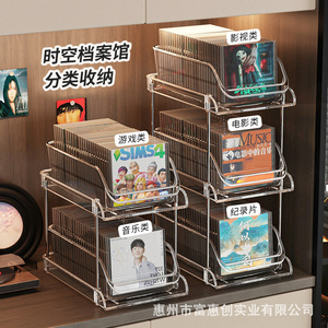 Estante para CD, caja de almacenamiento de escritorio para CD, discos de vinilo, discos ópticos y cintas, estante de exhibición de álbumes - Product Image 3