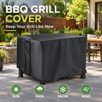 Housse de protection rectangulaire imperméable Oxford pour barbecue, brasero de patio, résistante à la décoloration, pour jardin
