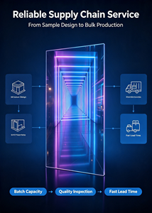 LED Acrylic Infinity Mirror Panel Custom Size Color Shifting Depth Illusion Decorative Wall <strong>Light</strong> Cutting Service For Home Bar - Product Image 5