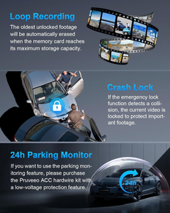 AD308 3 Channel Wifi Dashcam 4k Front Rear Inside Car 3 Camera <strong>Auto</strong> <strong>Electronics</strong> Driving Recorder Dual Lens Dash Cam HD - Product Image 4