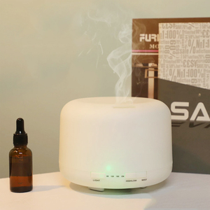 Mới nhất 500ml điện hương liệu lọc tinh dầu gỗ thơm 7 <span class=keywords><strong>Led</strong></span> màu độ ẩm không khí khuếch tán hương thơm - Product Image 4
