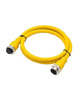 Circular 7/8" Min-Change Cable Sensor Moulded Connectors 4Pole Male To Female Molding Type Meet IP67 For Special Prower