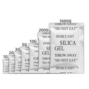 1/2/5/10/20/30/40/50/100/150/200/250/500/1000g Silika Gel Pengering Transparan Silikon Dehumidifier Agen Anti Lembab SIO2 - Product Image 1