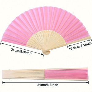 Éventail de mariage asiatique traditionnel - Bâtons en bambou gravables et option de peinture sur soie - Product Image 6