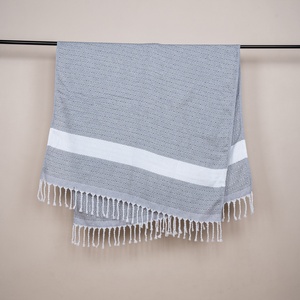 Telo Mare Estivo Multifunzionale Turco, Rettangolare, Multicolore, Fatto a Mano con Nappe, Super Assorbente e ad Asciugatura Rapida - Product Image 6
