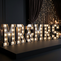 Grandes lettres lumineuses LED pour mariage, lettres LED d'extérieur, lettres géantes personnalisées pour marque