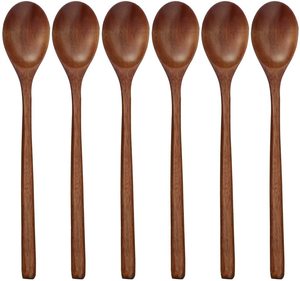 Cuchara de Cena Económica de Fábrica, Ecológica y Natural, Accesorios de Cocina Personalizados, Cuchara de Madera de Mango Largo para Sopa, Arroz, Café y Mezclas - Product Image 1