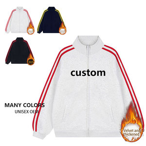 Fabricants de vêtements, impression personnalisée en gros, broderie 3D, respirant, polaire lourd 420 grammes, sweat-shirts zippés pour hommes - Product Image 4