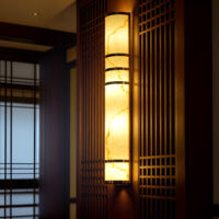 Nouvelle applique murale en albâtre de style chinois, texture marbrée artistique, lampe murale LED, luminaire décoratif oriental