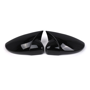 Coque de rétroviseur en forme de corne Volkswagen, ABS noir brillant, ensemble complet pour Jetta CC Beetle Scirocco - Product Image 4