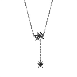 Dainty All Saints' Day <b>Choker</b> Necklace Jewelry Charm Women Stainless Steel Spider Pendant Tassel Necklace - Product Image 4