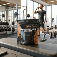 Café instantané premium Garcinia Cambogia Reishi, goût doux, saveurs chocolat, fruits, sucre, crème, certifié Halal, en poudre, boîte en vrac