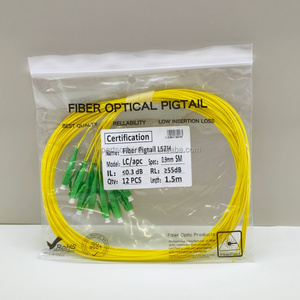 สายไฟเบอร์ออปติกแบบ Single Mode ขนาด 0.9 มม. LSZH สีเหลือง หัวต่อ LC UPC APC 9/125μm ความยาว 1.5 เมตร สำหรับตัวรับส่งสัญญาณไฟเบอร์สวิตช์ ยอดนิยม - Product Image 3