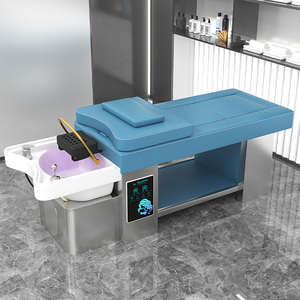 Cama de masaje térmico de <span class=keywords><strong>Jade</strong></span>, cama de masaje, salón de belleza, ciclo de agua inteligente especial, calentador de agua, cama de champú - Product Image 2