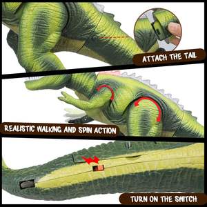 EPT vera luce a LED giocattolo per dinosauro con telecomando per bambini da ragazzo che si illuminano di plastica dinosauro da passeggio con caratteristiche uniche - Product Image 5