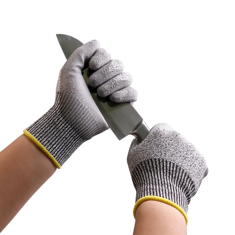 Level 5 Safety Coated In En388 Pu Cut Resistant Gloves