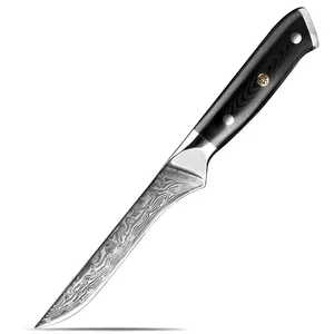 Coltello per disossare damasco 6 pollici 67 strati VG10 nucleo in acciaio nero G10 manico rasoio affilato coltello per tagliare la carne