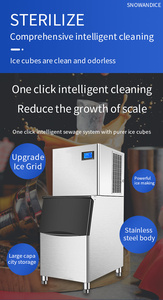 Máquina de Hielo Comercial de Acero Inoxidable con Capacidad de Producción Diaria de 1200 Libras, Alta Productividad, Cubos Cuadrados, Máquina para Hacer Cubos de Hielo - Product Image 3