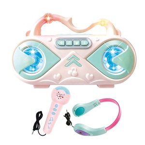 Bộ Máy Karaoke FM Radio Cầm Tay Cho Trẻ Em, Micrô Phát Thanh, Tai Nghe, Đồ Chơi Giáo Dục Cho Trẻ Em - Product Image 1