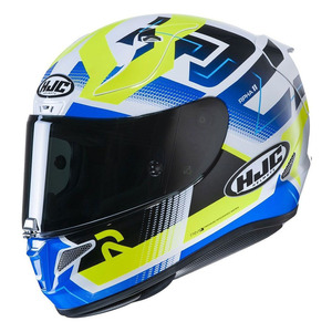Casco Integrale Hjc Rpha 11 Blu Giallo XL in Fibra Composita per Moto - Product Image 1
