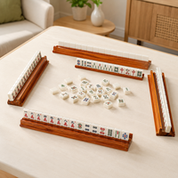 Supports magnétiques en bois pour tuiles de Mahjong avec poussoirs magnétiques, accessoire de jeu de Mahjong en bois pour table de Mahjong américain