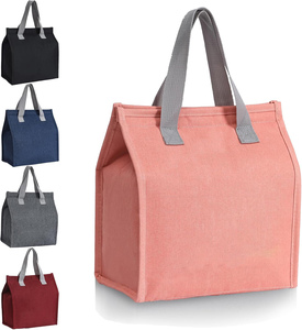 Sac isotherme réutilisable pour le déjeuner, sac fourre-tout thermique, sac à lunch simple et tendance, isolé - Product Image 1