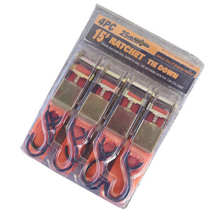 Juego de 4 Correas de Amarre con Gancho en S de Poliéster de 15 Pies y 25 mm de Yili Hardware - Product Image 3