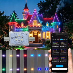 All-season Aluminum Track System <b>RGB</b> Permanent Christmas Lights DC24V IP67 App <b>Control</b> for Eaves Residential Lighting - Product Image 5