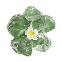 Pierres de verre éclaté en vitrail pour aménagement paysager, foyers, remplissages de vases, décoration extérieure - Écologiques et résistantes au feu