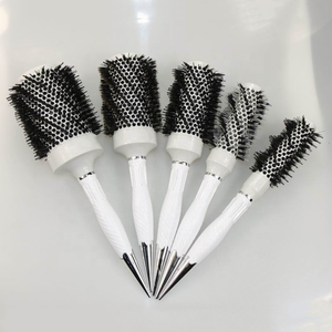 Brosse à cheveux ronde en poils de sanglier, style italien créatif, technologie céramique nano thermique et ionique, brosse à cheveux en nylon, 1200 pièces/taille - Product Image 1