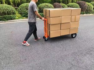 Chariot de manutention industriel pliable robuste 4-en-1, capacité 450 kg, roues en caoutchouc 10 pouces, aluminium, pour le stockage et le transport - Product Image 5