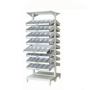 EU-MS506 Hot sale steel two sides hospital medicine display rack for pharmacy