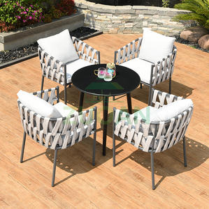 ZUOAN-Silla de ratán para jardín, mesa de centro para restaurante al aire libre, conjunto de <span class=keywords><strong>comedor</strong></span>, muebles de patio - Product Image 5
