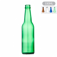 Botellas de Cerveza de Vidrio Grueso con Tapa de Corcho Ecológica de 330 ml, 500 ml y 650 ml, Color Ámbar, con Logotipo Personalizado para Elaboración Casera al por Mayor