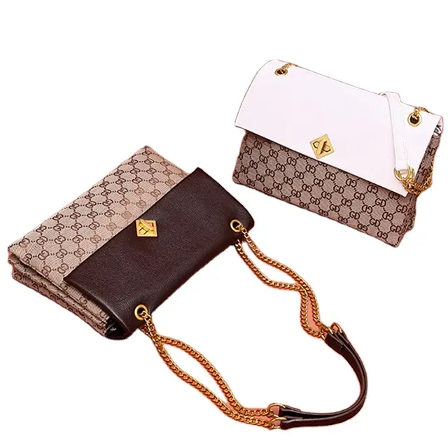 Lady Monogram Printed Shoulder Clutch bag Retro Women Handbags Classic Style Handbag Letter Chain Bags Crossbody Bag