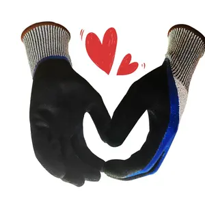 HPPE 3/4 Nitril-Einbauhandschuhe schnittfeste Handschuhe Stufe 5 Sicherheitshandschuhe Konstruktion