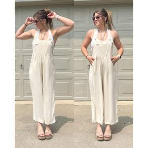 2025 Women's Casual Boho <b>Jumpsuits</b> Loose Wide Leg Floral Print <b>Baggy</b> Summer Outfits with Pockets Floral Bib Overalls - Product Image 6