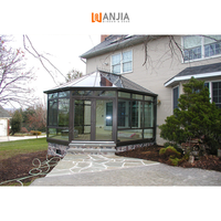 Efficacité énergétique Serre imperméable Extérieur de jardin Chambre quatre saisons Vérin en aluminium Véranda en verre