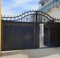 Source fabricant résidence de luxe villa cour clôture aluminium art portail