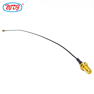 Fábrica RP polaridad inversa SMA hembra mamparo a <span class=keywords><strong>U</strong></span>.FL Ufl conector WIFI Cable montaje con 1,13mm Pigtail Cable montaje - Product Image 3