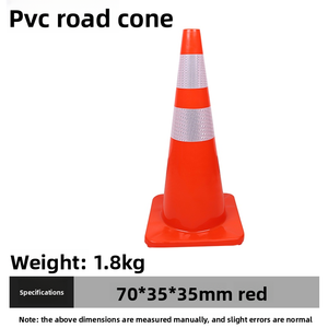 Cono de carretera de PVC reflectante pequeño de 30cm, cono de seguridad de 70cm, Cubo de helado y cono de barricada para seguridad vial y advertencia - Product Image 6