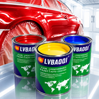 Kit de Pintura Acrílica para Repintado Automotriz, Capa Base 1K, Capa Transparente 2K de Alto Brillo, Diluyente Incluido, para Reparación de Carrocería, Venta al Por Mayor OEM